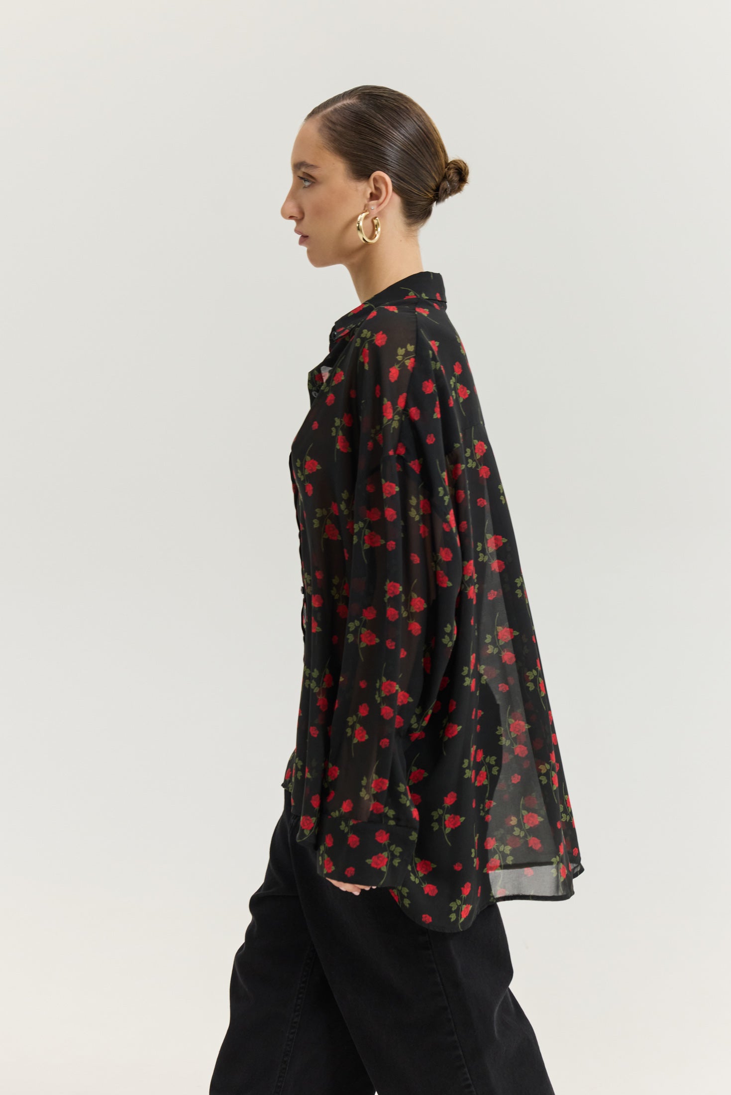 Hemithea Heather Πουκάμισο (Hidden Rose Black)