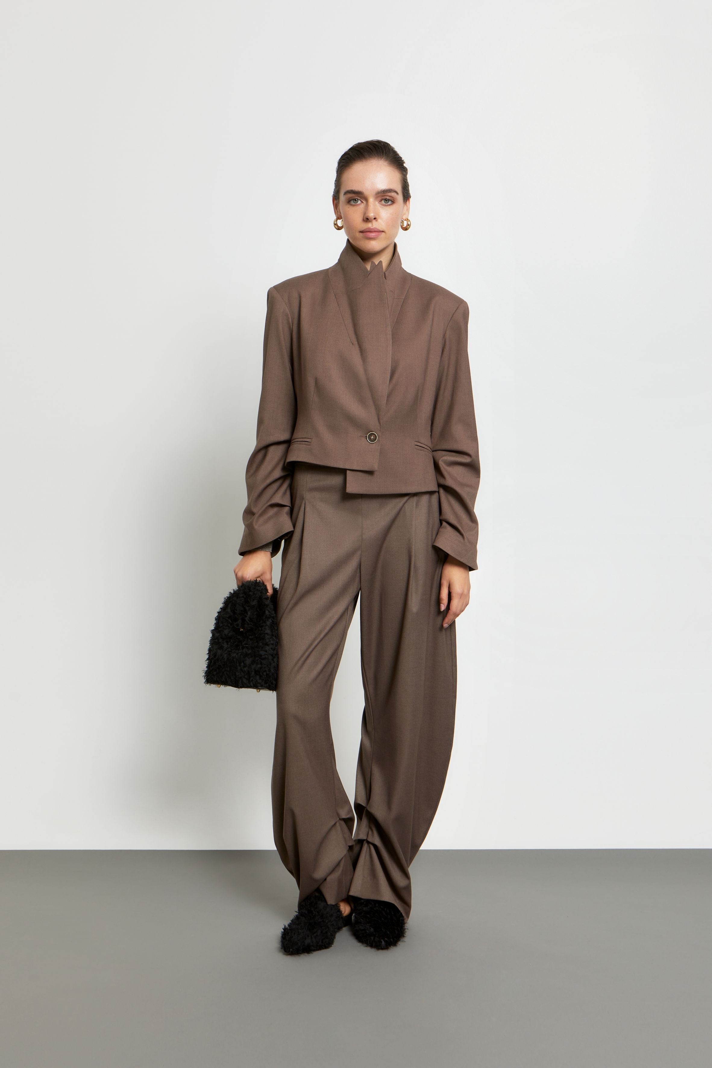 Ioanna Kourbela "Unwritten Letters" Cropped Blazer