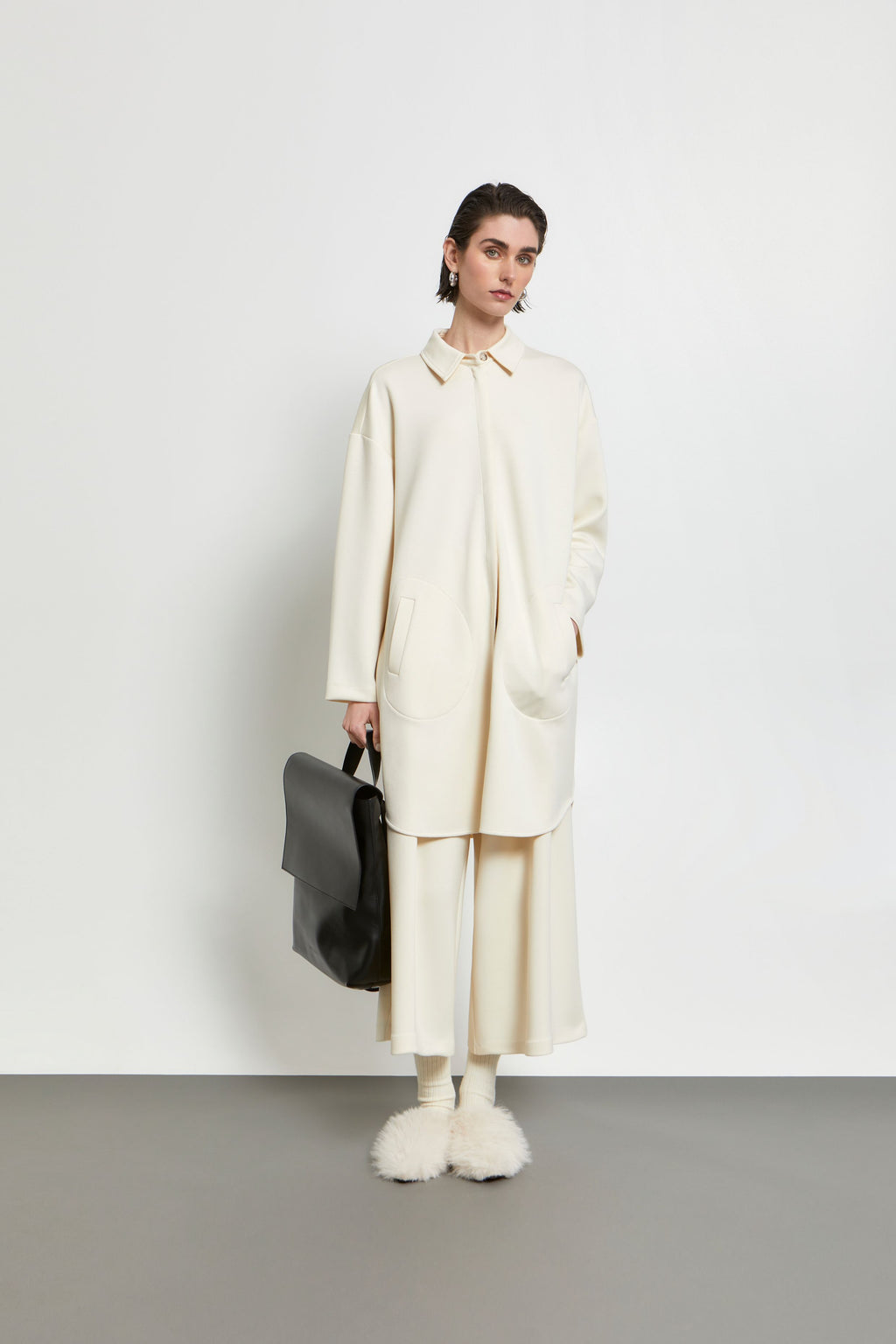 Ioanna Kourbela  "Sartorial Tenderness"  Cropped Παντελόνι Με Πιέτες