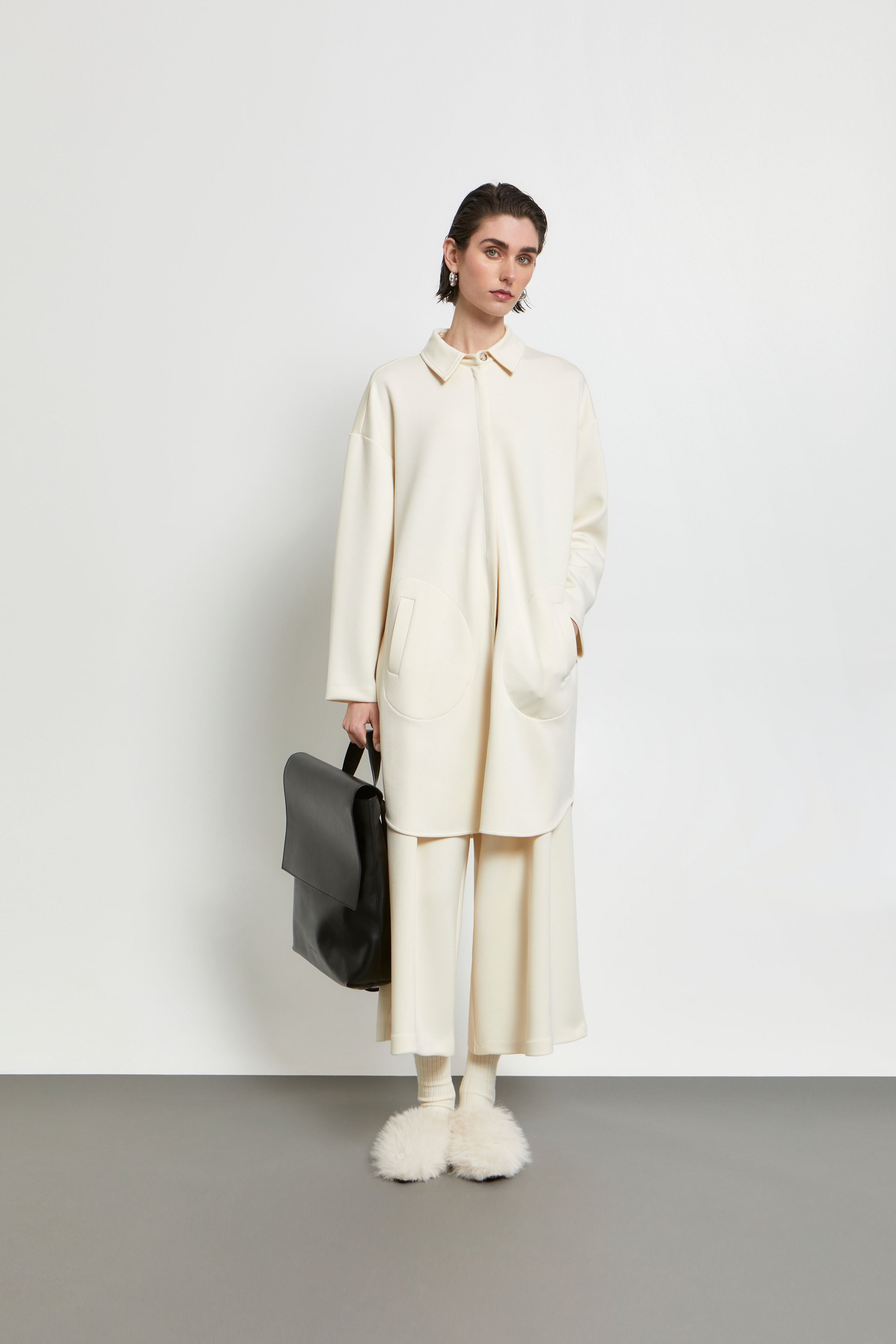 Ioanna Kourbela  "Sartorial Tenderness"  Cropped Παντελόνι Με Πιέτες