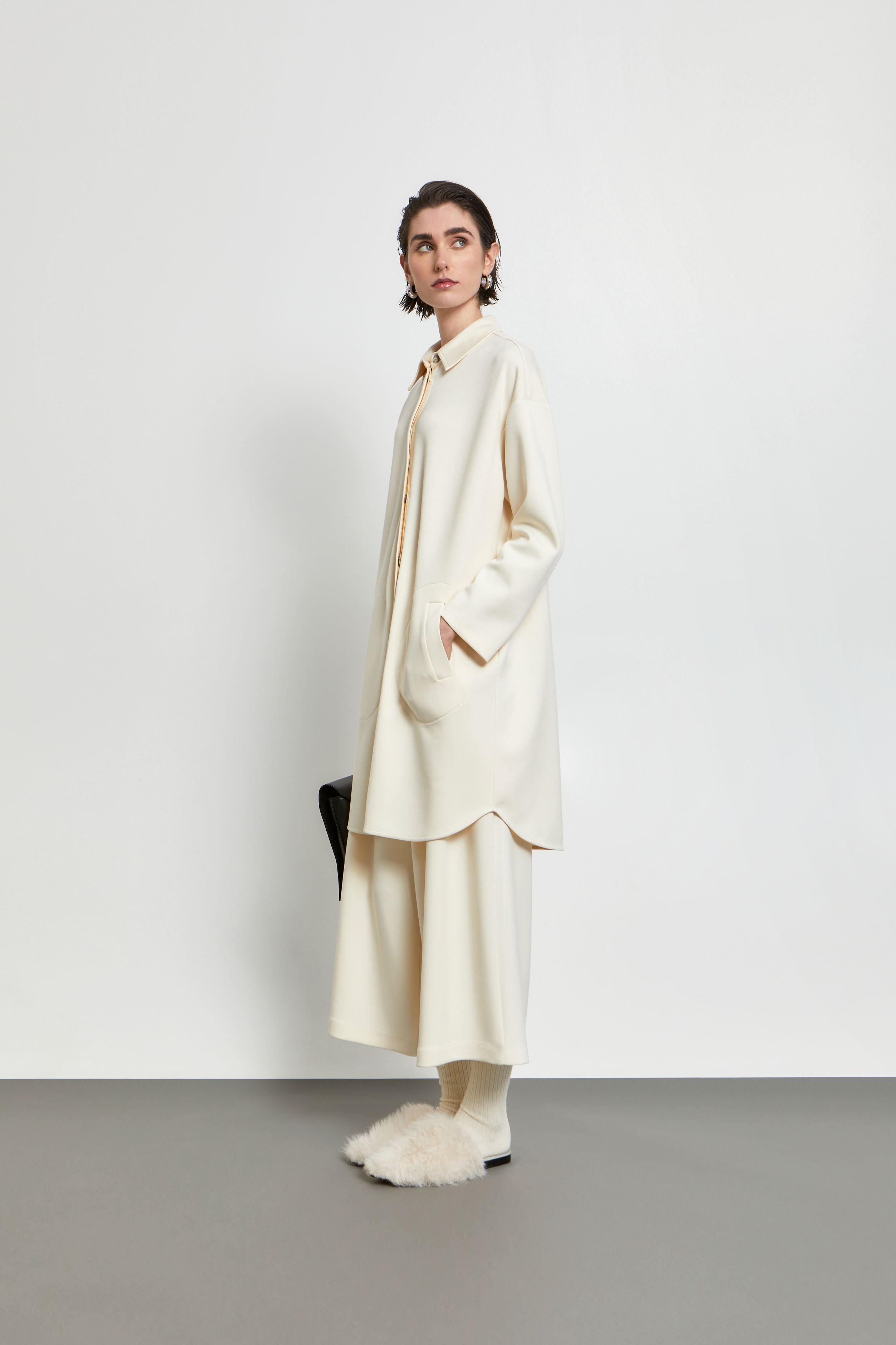 Ioanna Kourbela  "Sartorial Tenderness"  Cropped Παντελόνι Με Πιέτες