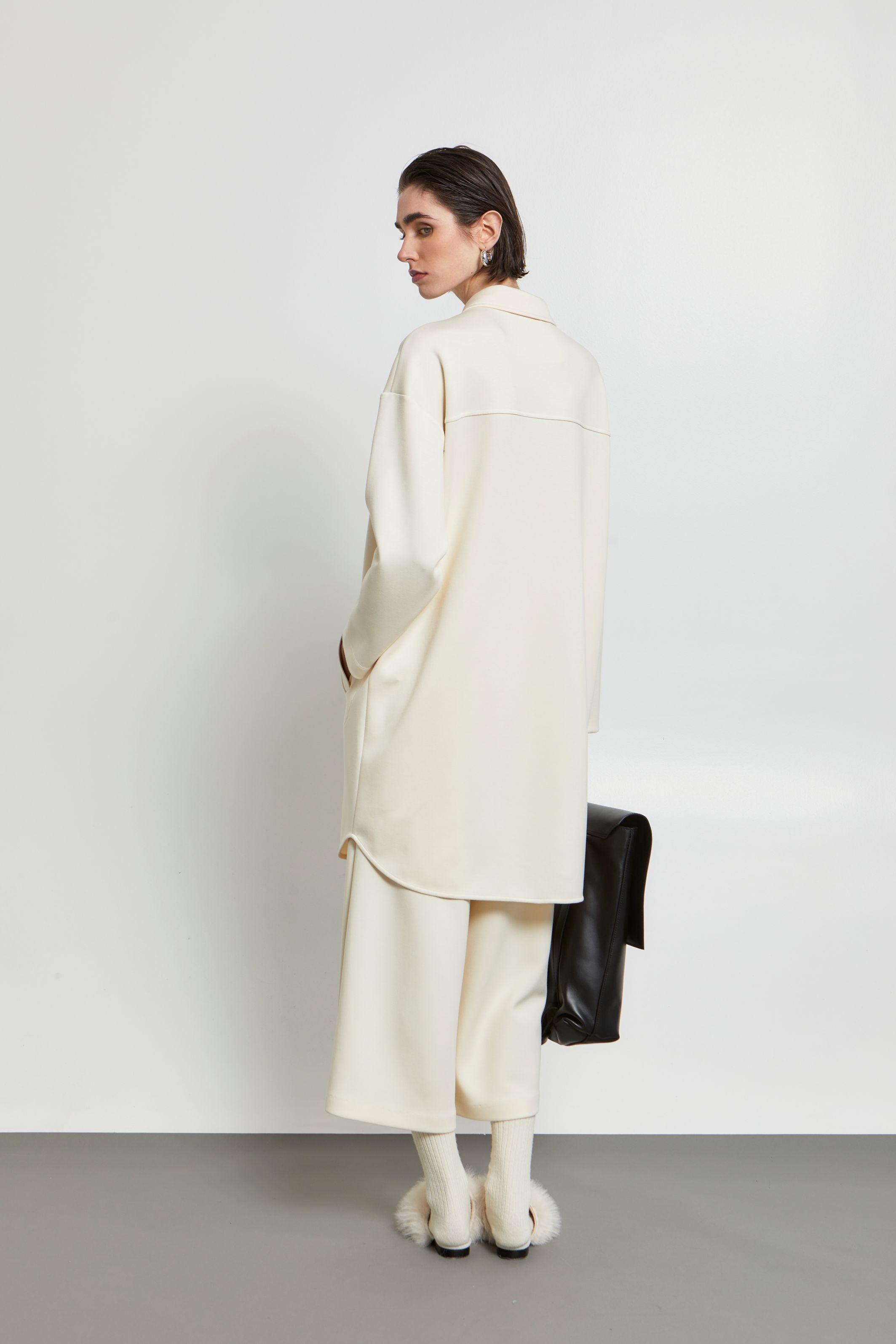 Ioanna Kourbela  "Sartorial Tenderness"  Cropped Παντελόνι Με Πιέτες