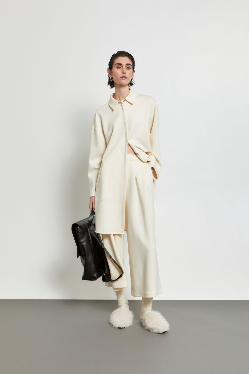 Ioanna Kourbela  "Sartorial Tenderness"  Cropped Παντελόνι Με Πιέτες