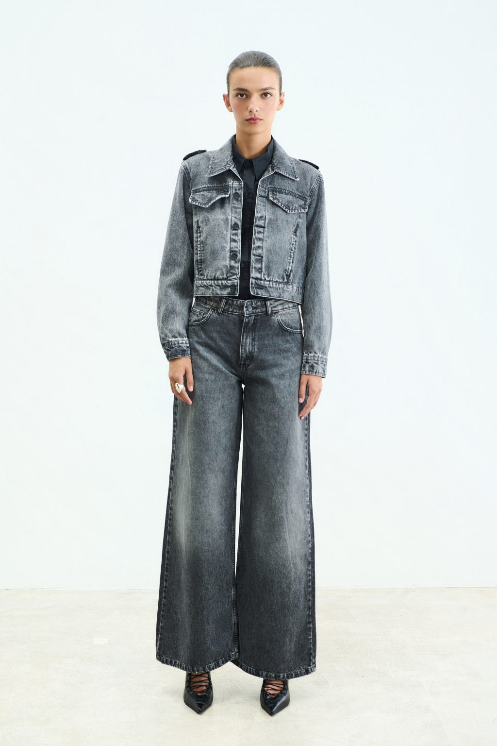 Sac & Co Belen Wide Leg (Stone Black)