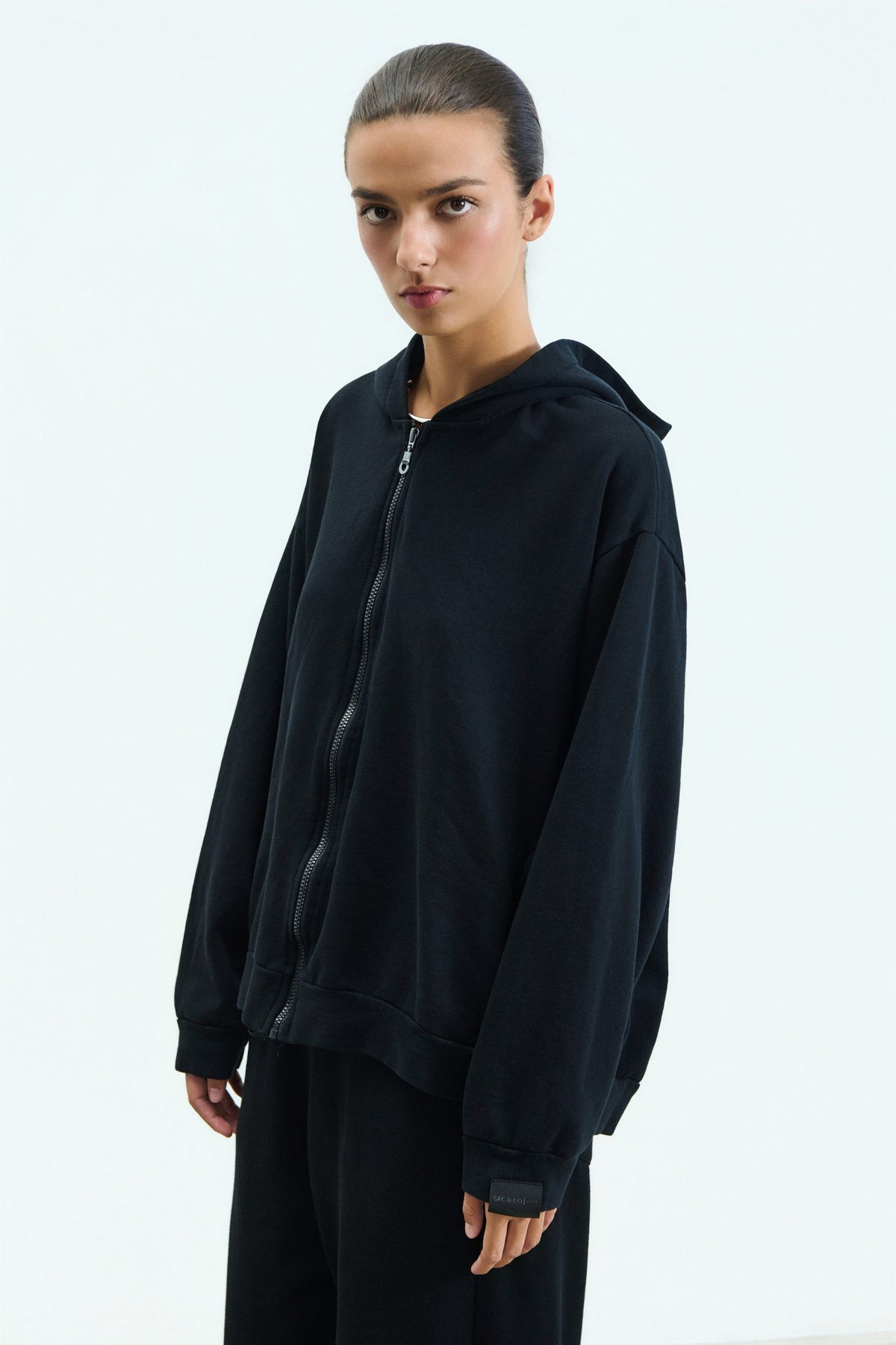 Sac & Co Stella Black Zip Hoodie