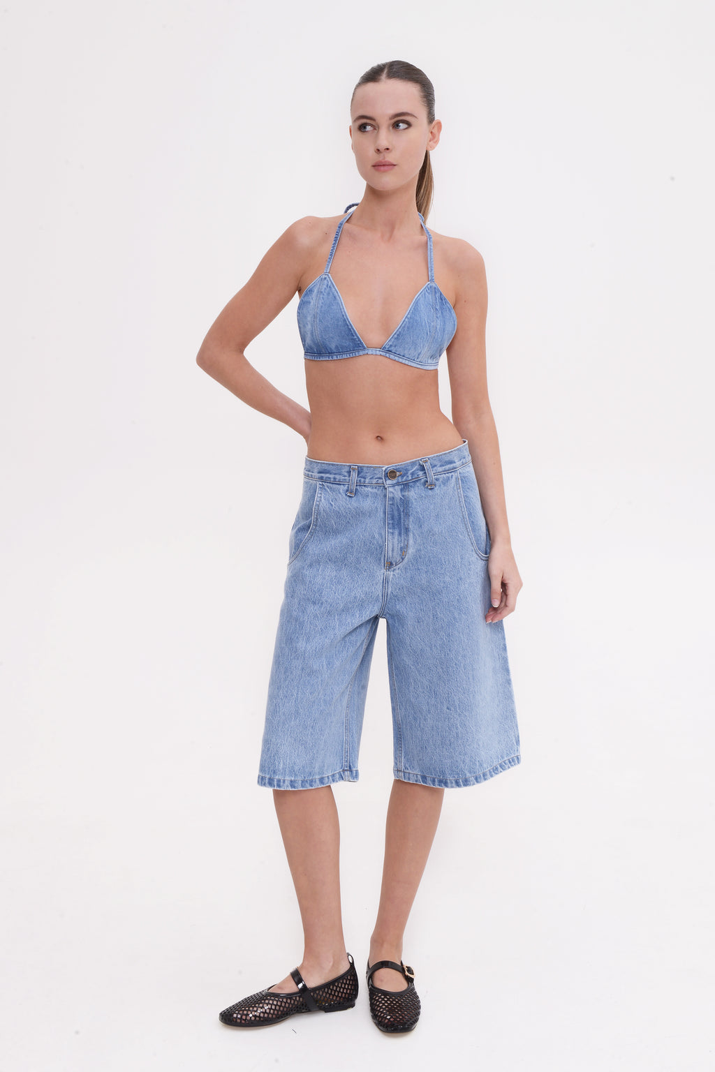 Sac & Co Wendy Denim Σορτς Light Blue