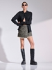 Picture of LIBELLOULA - Black and ecru boucle mini wrap skirt JOSEPH