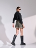 Picture of LIBELLOULA - Black and ecru boucle mini wrap skirt JOSEPH
