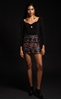 Picture of Peace And Chaos Worship Mini Skirt - Lurex