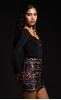 Picture of Peace And Chaos Worship Mini Skirt - Lurex