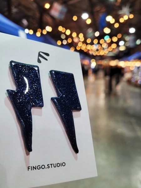Picture of FINGO - Thunders Earrings  (Blue)