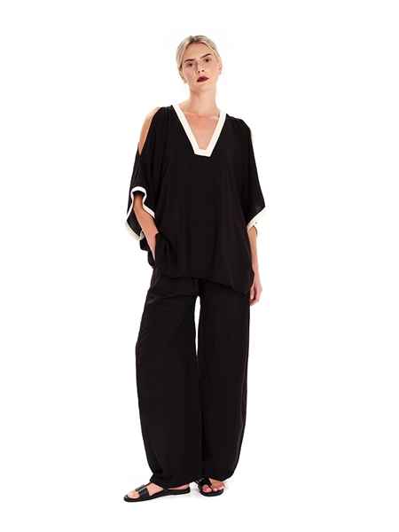 Picture of Ioanna Kourbela Mini Tunic Dress-top with Cold Shoulders – By the Pool