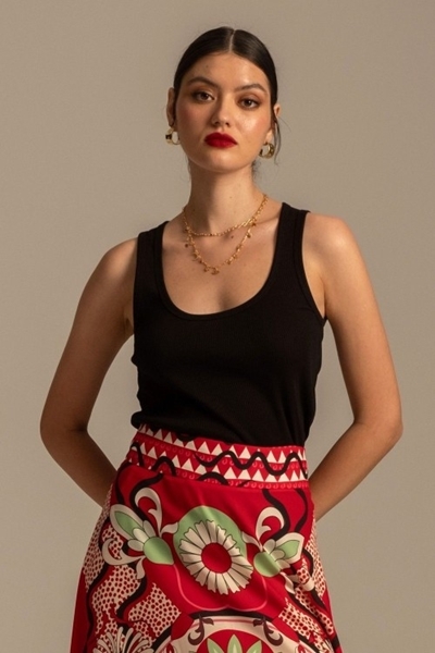 Picture of Peace And Chaos  Basic Rib Tank Τοπ