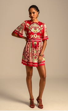 Picture of Peace And Chaos Mandala Short Dress