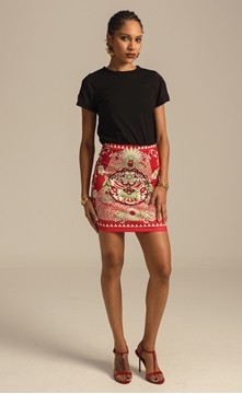 Picture of Peace And Chaos Mandala Mini Skirt 