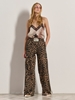Picture of LIBELLOULA - Leopard sweatpants with side stripes and decorated waistband ZOLA
