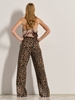 Picture of LIBELLOULA - Leopard sweatpants with side stripes and decorated waistband ZOLA