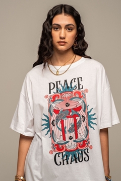 Εικόνα της Peace And Chaos Genesis T-Shirt (Άσπρο)