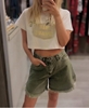 Picture of Sac & Co Domna  Denim Σορτς (Χακί)