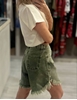 Picture of Sac & Co Domna  Denim Σορτς (Χακί)