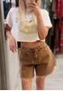 Picture of Sac & Co Domna Denim Shorts (Tobacco)