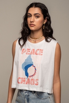 Εικόνα της Peace And Chaos Seashell Tank Top T-Shirt