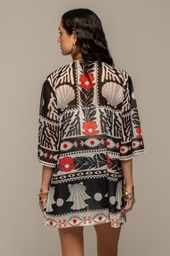 Picture of Peace And Chaos Oceanic  Kimono