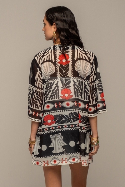 Picture of Peace And Chaos Oceanic  Kimono