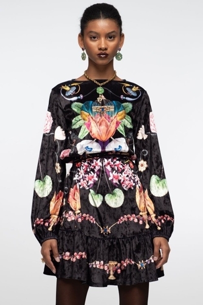 Picture of Peace And Chaos Primrose Dress - Velvet