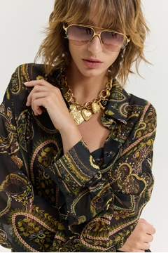 Picture of Hemithea Heather Shirt (Golden Fields Black)