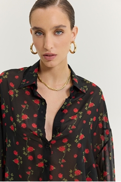 Picture of Hemithea Heather Shirt (Hidden Rose Black) 