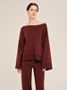 Picture of Ioanna Kourbela  Knit Long Sleeve Oversized Blouse With Front Nervure – Inner Sanctum (2 colors)