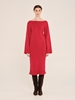 Picture of Ioanna Kourbela Knit Longsleeve Midi Dress With Front Nervure