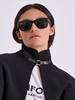 Picture of LIBELLOULA - Black statement cape CROFT