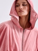 Picture of LIBELLOULA -  Pink velvet sweatpants with side tape PHYLLIS