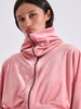 Picture of LIBELLOULA -  Pink velvet sweatpants with side tape PHYLLIS