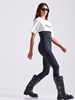 Picture of LIBELLOULA -  Black high waisted scuba shaper legging HEATHER