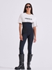 Picture of LIBELLOULA -  Black high waisted scuba shaper legging HEATHER