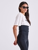 Picture of LIBELLOULA -  Black high waisted scuba shaper legging HEATHER