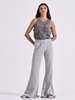 Picture of LIBELLOULA -  Grey flared sweatpants decorated with metal LB MILLER