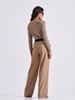 Picture of LIBELLOULA  -  Beige high waisted pants with waist band ROWAN