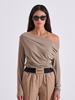 Picture of LIBELLOULA  -  Beige high waisted pants with waist band ROWAN