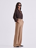 Picture of LIBELLOULA  -  Beige high waisted pants with waist band ROWAN
