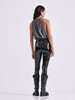Picture of LIBELLOULA  - Black vinyl leggings with metal zippers IRIS