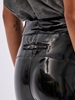 Picture of LIBELLOULA  - Black vinyl leggings with metal zippers IRIS