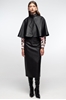 Picture of Peace And Chaos Liquorice Midi Skirt - Eco Leather (Black) 