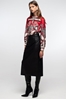 Picture of Peace And Chaos Liquorice Midi Skirt - Eco Leather (Black) 