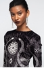 Picture of Peace And Chaos Philosophy Bodycon Dress - Velvet