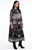 Picture of Peace And Chaos Philosophy Long Dress - Velvet