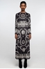 Picture of Peace And Chaos Philosophy Long Dress - Velvet